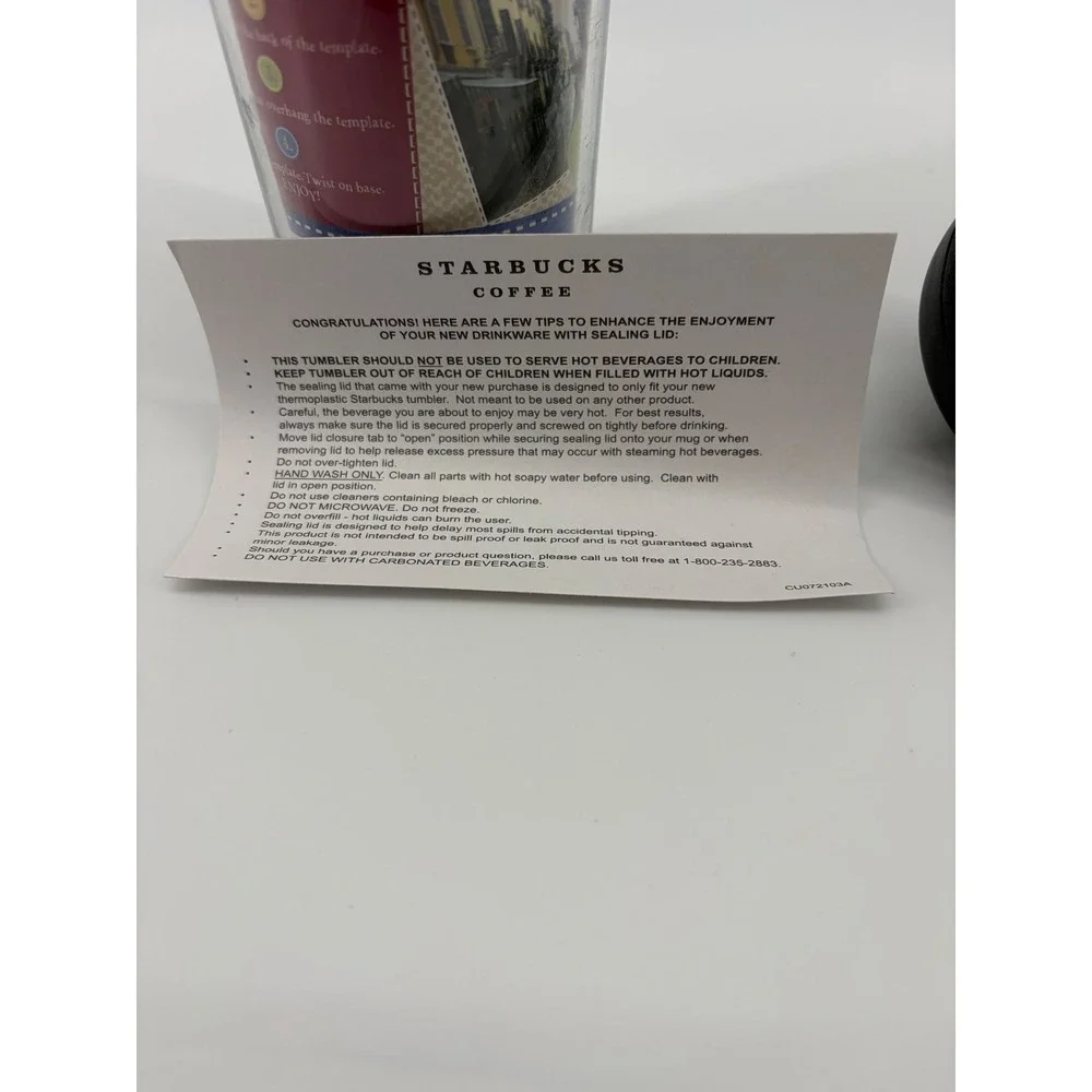 Starbucks Tumbler Create Your Own 16oz Clear Black Plastic Custom Photo